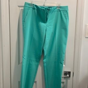Mint green, straight leg dress pants